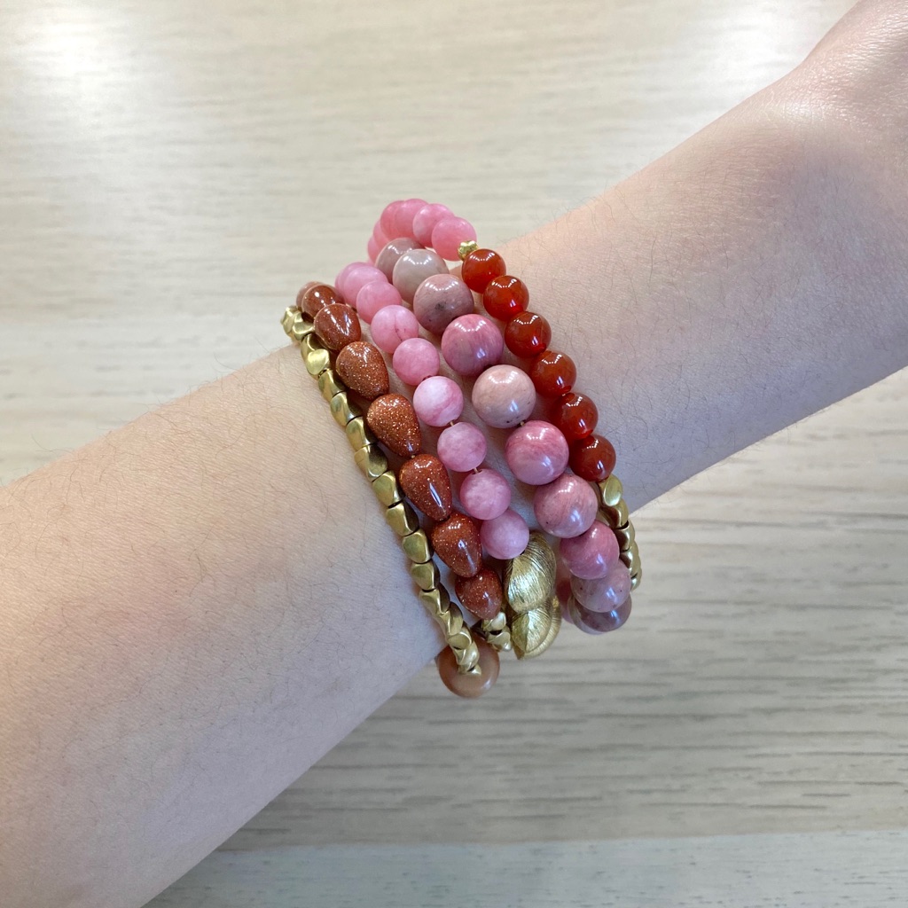 Serefina - Golden Sun Beaded Coil Bracelet 20$